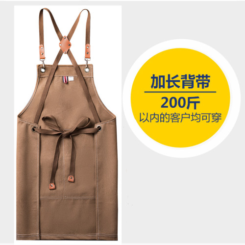 外貿加厚帆布圍裙批髮跨境廚房花園工具圍裙園藝戶外收納工作圍裙