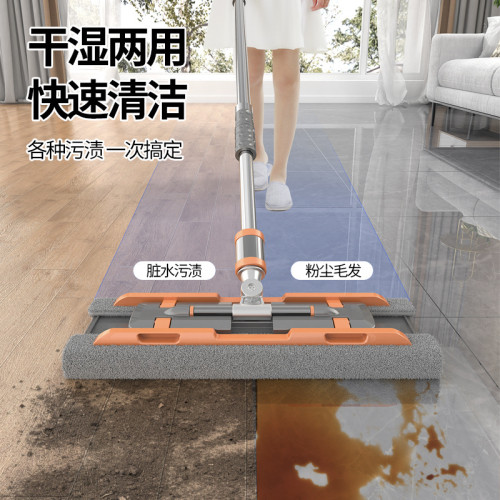 平板拖把家用一拖淨鋁合金拖布拖地神器夾抹布替換布大號墩布吸水