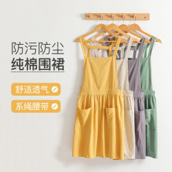 新款圍裙工作服耐髒純棉廚房家用高顔值防油防汙廠家直銷