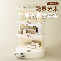金屬圓形雙開垃圾桶腳踏式垃圾桶家用高級感衛生間厠所帶蓋垃圾筒