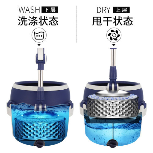 單桶旋轉拖把2025新款家用拖布墩布桶地拖甩乾一拖淨單筒妙佳跨境
