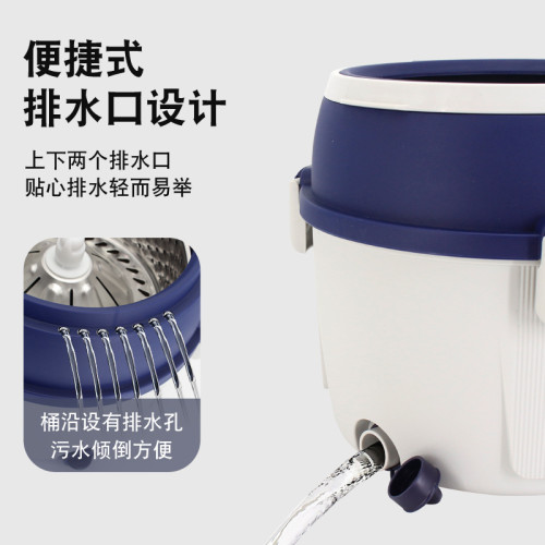 單桶旋轉拖把2025新款家用拖布墩布桶地拖甩乾一拖淨單筒妙佳跨境