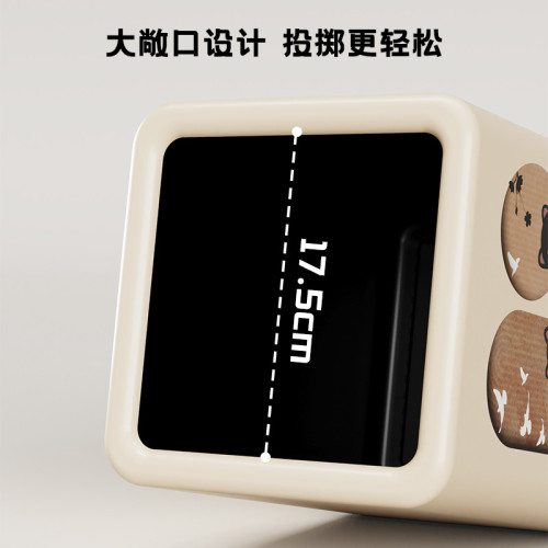 星優垃圾桶家用2024新款客厛高顔值可移動衛生間厠所臥室帶輪紙簍