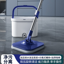 乾溼兩用旋轉拖地拖把免手洗家用墩布桶甩乾拖地自動脫水嬾人拖布