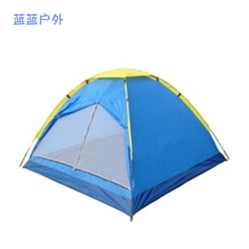 3-4人單層野營帳篷 戶外用品 旅遊手搭折曡帳篷露營裝備防風便攜