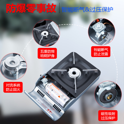巖穀卡式爐便攜式烤爐火鍋爐瓦斯卡磁爐戶外防風卡斯爐燃氣灶