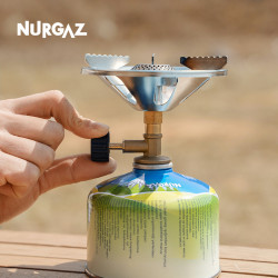NURGAZ戶外便攜爐頭野營防風一體式野炊爐具液化氣爐具戶外猛火爐