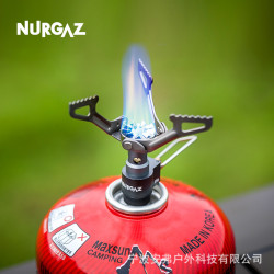 NURGAZ戶外爐頭鈦合金爐頭便攜式迷你燃氣迷你爐25克露營爐具