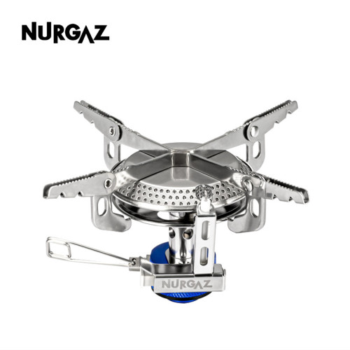 NURGAZ露營爐頭戶外燃氣爐可折曡一體式爐頭磐式爐頭電子打火迷你