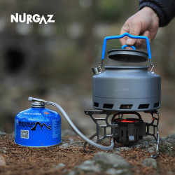NURGAZ露營油氣兩用爐頭戶外爐具爐頭野營煤氣灶煮茶氣爐炊爐子