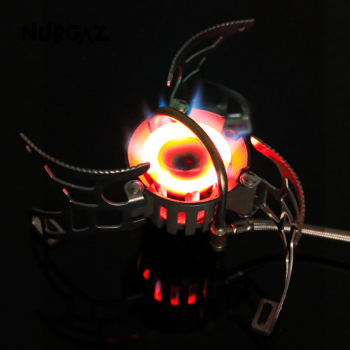 NURGAZ露營油氣兩用爐頭戶外爐具爐頭野營煤氣灶煮茶氣爐炊爐子