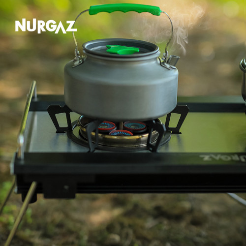 NURGAZ戶外雙頭爐便攜氣爐露營爐具雙灶燃氣爐猛火爐便攜收納包