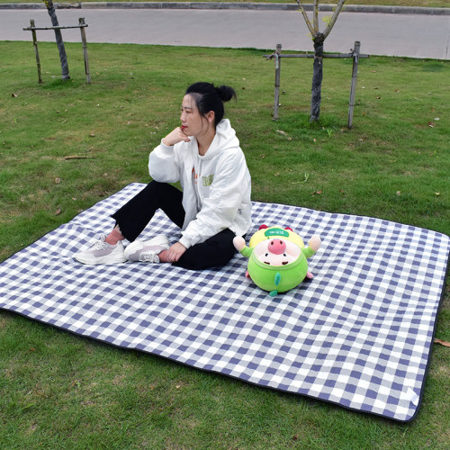 ins風棋磐格野餐墊防潮加厚防水網紅春遊墊子戶外草坪地墊野餐布
