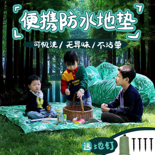 野餐墊防潮墊便攜春遊野炊野餐布墊防水草坪墊子地墊戶外露營沙灘