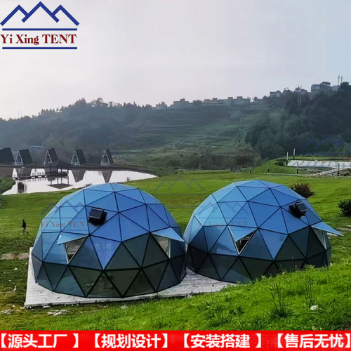 浙江紹興5米球形玻璃星空房全透明觀景酒店式民宿帳篷 鋁合金框架