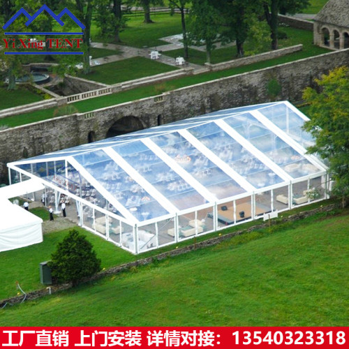 戶外草坪透明婚慶帳篷餐廳派對帳篷裝配式鋁合金篷房框架可裝玻璃