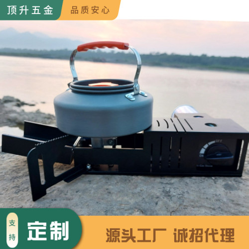 工廠直銷新款戶外一體折曡卡式氣爐露營便攜瓦斯車載迷你爐