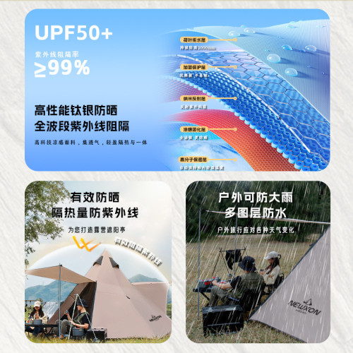 帳篷 戶外露營大號蒙古包帳篷野營防雨大型金字塔印第安帳篷全套