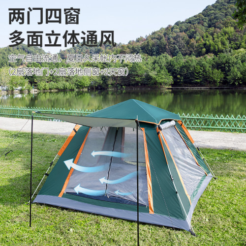野外沙灘多人旅遊野營釣魚簡易防雨帳篷全自動戶外公園露營帳篷