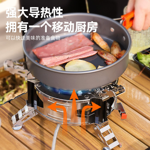 爐頭爐具戶外便攜式灶具三頭爐野炊露營防風爐頭野營猛火爐氣爐