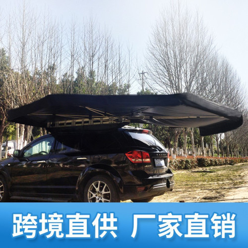 270度車邊帳篷戶外露營扇形速開側帳防雨防曬車邊天幕布房子