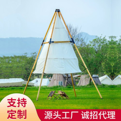 叢林者戶外網紅燈籠帳篷營地景觀吊籠帳篷酒店竹節餐廳錐形帳篷