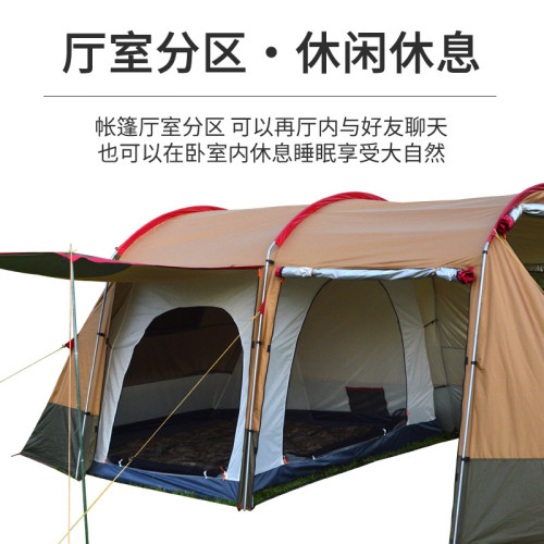 跨境帳篷兩室一厛帳篷露營防風防蚊戶外旅行外貿廠家新款安全可靠