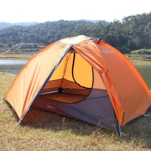 戶外野營雙層2人鋁桿防雨防曬登山露營帳篷可攜式輕量化裝備套裝