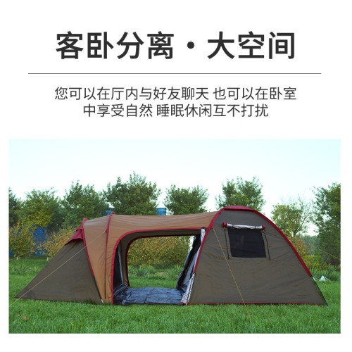 露營情侶野營防水防曬雙層帳廠家戶外露營帳篷自動蚊帳安裝保暖