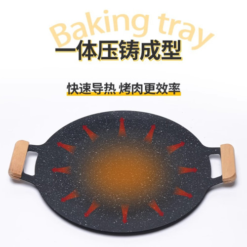 烤磐麥飯石電磁爐烤肉磐家用卡式爐烤磐燒烤磐韓式戶外鉄板燒鉄板