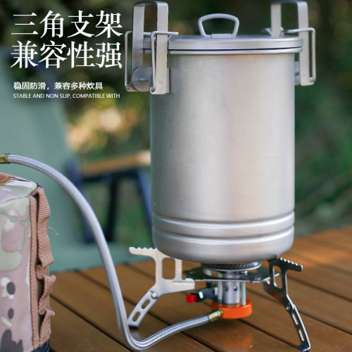 戶外防風爐頭露營不鏽鋼帶電打火爐具可折曡帶閥門氣罐爐頭