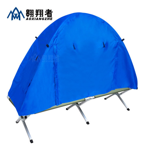 翺翔者藍色雙層防風雨行軍床配套帳篷火炎藍色行軍床帳篷
