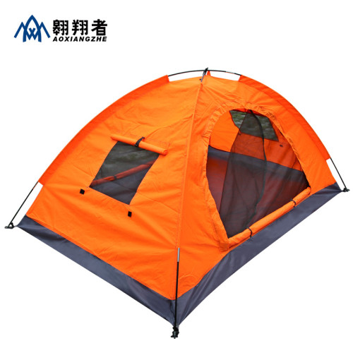 翺翔者桔色雙人自動帳篷雙層防雨橙色單兵消防帳篷可