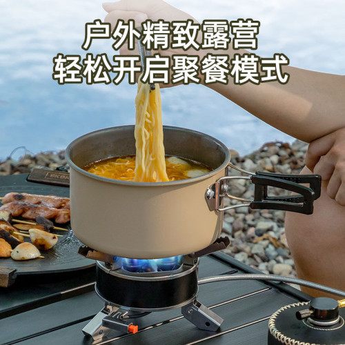 戶外批髮自駕遊車載爐具 野炊登山防風三芯爐頭戶外便攜猛火氣爐