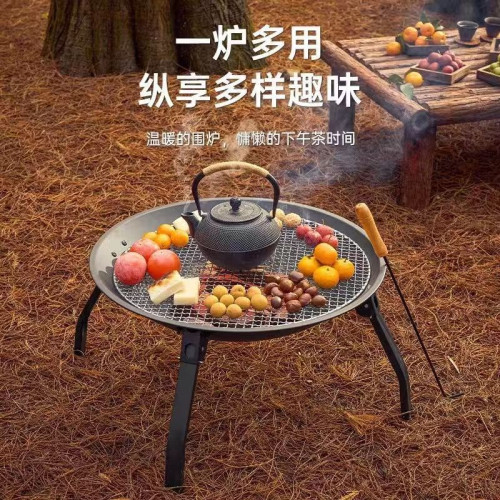 圍爐煮茶便攜炭爐燒烤爐碳爐爐子戶外火盆架一全套家用室內烤火爐