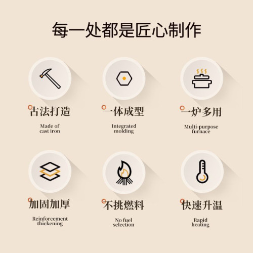 圍爐煮茶戶外室內家用露營全套便攜式燒烤爐烤火爐子取暖炭爐全套