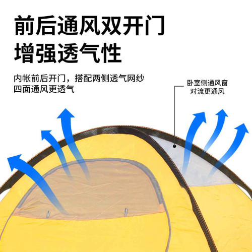 希爾曼戶外帳篷可攜式登山徒步露營鋁桿四季帳冬季防雨保暖高山帳