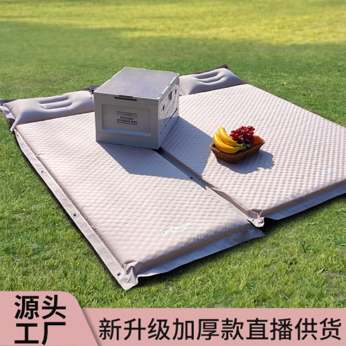 戶外露營防潮墊子加寬加厚自動充氣床野外公園帳篷睡覺床墊多人地