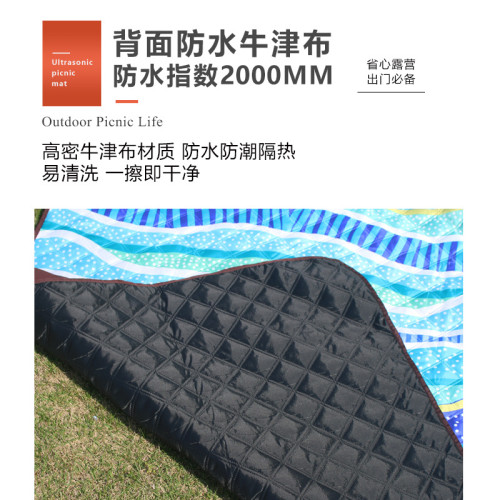 戶外專用防水超音波防潮墊可攜式野餐布加厚沙灘墊露營必備野餐墊