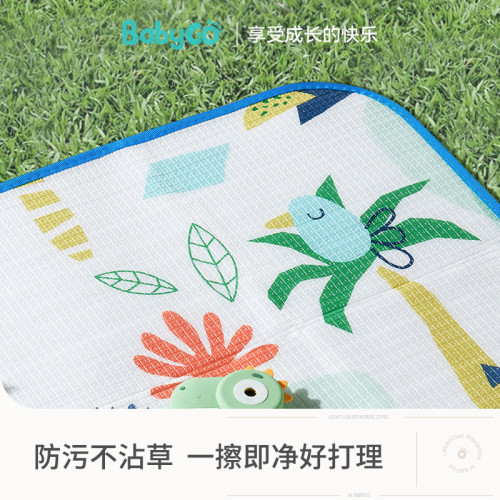babygo戶外防水防潮墊草坪露營地墊折曡便攜隔熱兒童野餐墊子進口