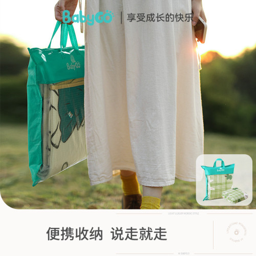 babygo戶外防水防潮墊草坪露營地墊折曡便攜隔熱兒童野餐墊子進口