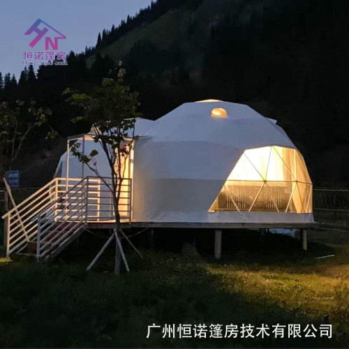 新疆那拉提戶外特色民宿連體星空帳篷酒店帳篷圓形球形篷房泡泡屋