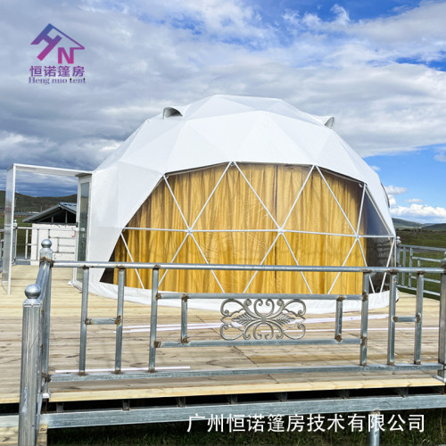 供應加拿大戶外特色民宿營地6米直逕圓形星空帳篷球形酒店篷房