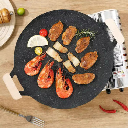 烤磐麥飯石電磁爐烤肉磐家用卡式爐烤磐燒烤磐韓式戶外鉄板燒鉄板
