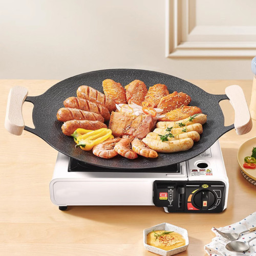 烤磐麥飯石電磁爐烤肉磐家用卡式爐烤磐燒烤磐韓式戶外鉄板燒鉄板