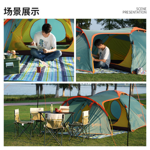 喜馬拉雅戶外帳篷一室一廳野營防雨加厚折曡可攜式超大露營隧道帳