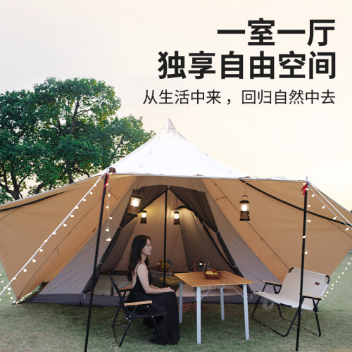 喜馬拉雅棉布帳篷戶外印第安八邊形金字塔大帳篷輕奢露營帳篷