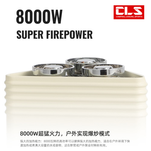 CLS戶外便攜爐頭自駕遊爐具露營煮茶燒水登山便攜三頭爐猛火野炊