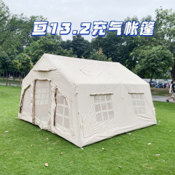 13.2充氣帳篷外貿熱銷PVC氣柱戶外精致露營一室一厛充氣小屋