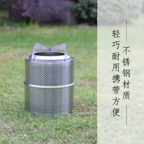 猛火柴火爐戶外便攜式露營折曡木柴氣化爐內膽野炊旅行野外爐具